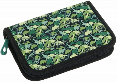 Пенал школьный Dino Динозавр Lider хаки