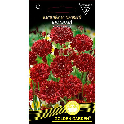 Семена Golden Garden василек махровый Красный 0,5 г