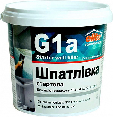 Шпаклівка Elite Construction Стартова ГАРАНТ-1А 0,4 кг