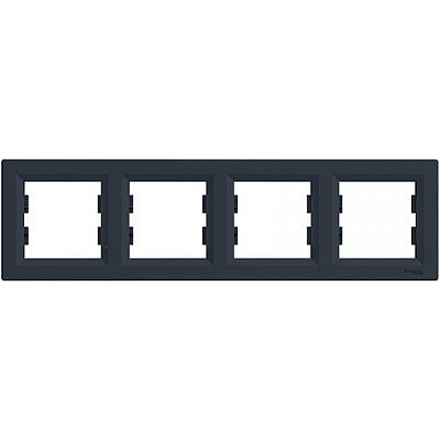 Рамка четырехместная Schneider Electric ASFORA горизонтальная антрацит EPH5800471