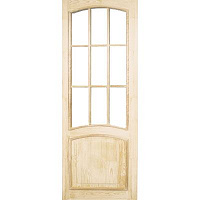 Дверь межкомнатная Пальмира 70 см сосна под стекло
