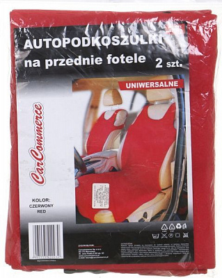 Чехол на сиденье майка к-т 2 шт CarCommerce красный