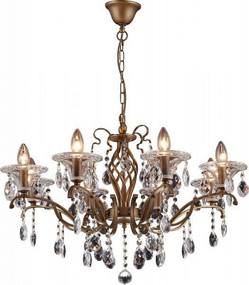 Люстра підвісна Altalusse 8x40 Вт E14 золота бронза INL-1107P-08