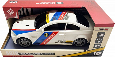 Автомобіль фрикційний Поліцейське авто зі світл. та звук. ефектами 26х10,5х8 см білий 1:16 FTP954568/grey