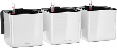 Вазон декоративный Lechuza Green Wall Home Kit Glossy квадратный 1л белый (13523) 