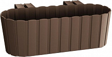 Ящик балконный Prosperplast Boardee Hook прямоугольный 4,9л коричневый (25302-222) 