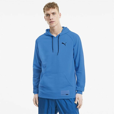 Джемпер Puma Train Graphic Knit Hoodie 51942703 р. 2XL блакитний