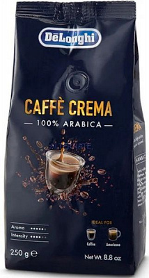 Кава в зернах Delonghi Crema 100% Arabica 250 г