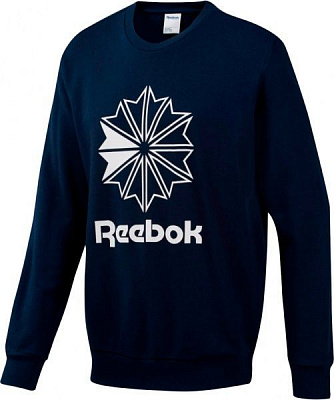 Свитшот Reebok AC FT Big Starcrest Crew DT8121 р. 2XL темно-синий