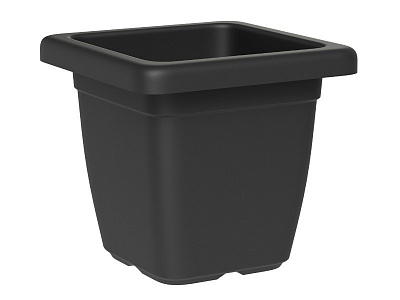 Вазон пластик NAZCA 45 см квадратний темно-сірий 40 л TeraPlast (33144045005)