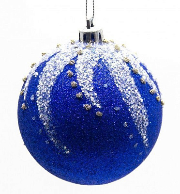 Куля Глітер d60 синій/білий