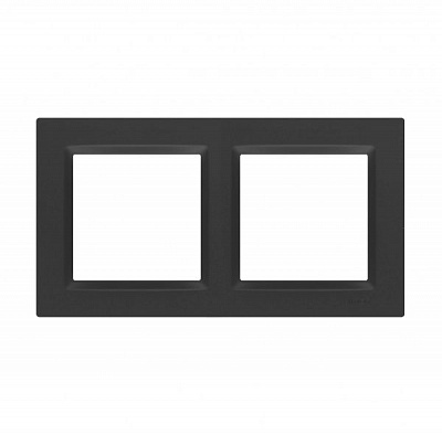 Рамка двухместная Simon 10 универсальная черный матовый CR2/49