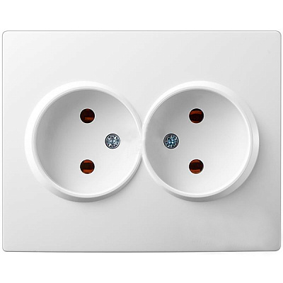 Розетка Underprice 706-0202-128B без заземлення біла
