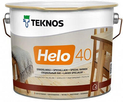 Лак Helo 40 TEKNOS полуглянец 9 л бесцветный
