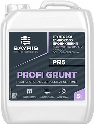 Ґрунтовка глибокопроникна Bayris Profi Grunt 5 л