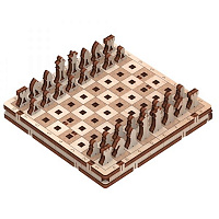 Деревянный 3D-конструктор Mr.Playwood Шахматы 10306