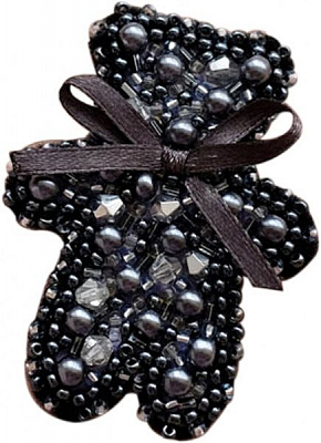 Набір для вишивання бісером на натуральному художньому холсті Мишка 57x70 мм Абрис Арт