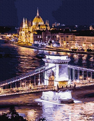 Картина по номерам Ночной город BookOpt 