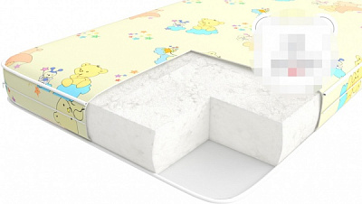 Матрас Hollowfiber +10 Baby Veres 120х60 белый 50.1.02 