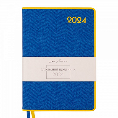 Щоденник датований Patriot II жовто-синій 368 стор. Leo Planner Unique A5 2024