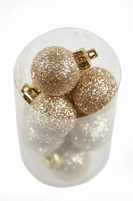 Набор елочных шаров золото d85 мм 16,5 см 15 шт./уп. 