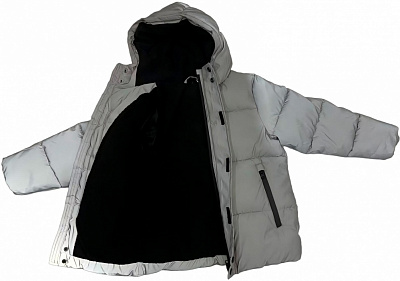 Куртка-пуховик для хлопчиків HW р.140–146 сірий REFLECTIVE JACKET