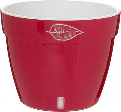 Горщик пластиковий Santino Асти круглий 4л червоний