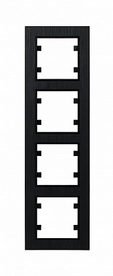 Рамка четырехместная Makel Karea Line вертикальная черный 86111709