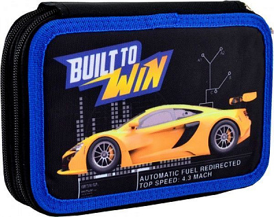 Пенал твердый двойной HP-01 Speed Champions Smart черный