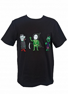 Футболка для дівчаток/для хлопчиків WP Merchandise Halloween Чувачки р.164–170 чорний 22170