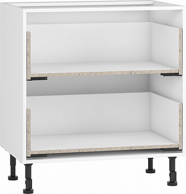 Тумба нижняя Грейд с 2-мя ящиками полного выдвижения V-6 Оптимум 800x870x522 мм белый