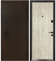 Двері вхідні Revolut Doors В-82 (квадро) Гладка 191 венге темний / дуб полярний 2050x850 мм праві