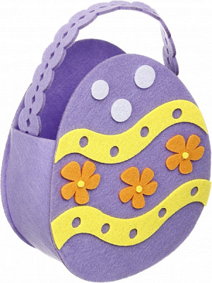 Декорація великодня Діамантові ручки Писанка 20х17 см бузковий