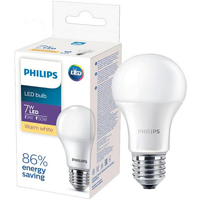 Лампа світлодіодна Philips EcoHome 7 Вт A60 матова E27 220 В 3000 К