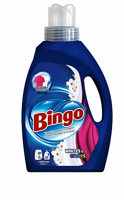 Гель для машинной стирки Bingo Whites&Colors 1,2 л 