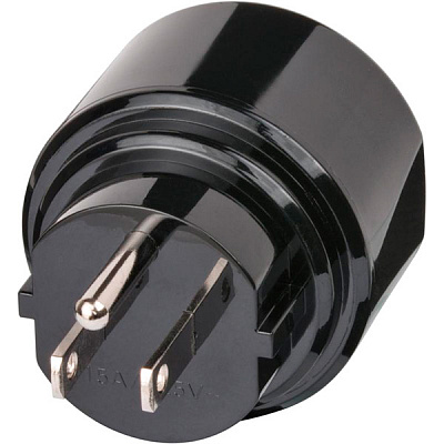 Переходник Brennenstuhl с заземлением 1 гн. черный 1508550 