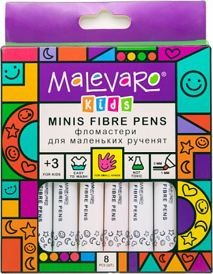 Набор мини-фломастеров 8 цветов ML760141 Malevaro