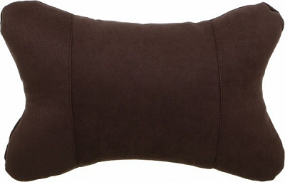 Подушка автомобільна Standart коричнева тканина/велюр 29x18x5