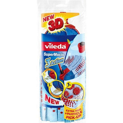 Стрічкова швабра для підлоги/для прибирання Vileda Super Mocio 3 Action 64 см