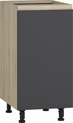 Тумба нижняя МС Джетта 40х82х54,5 см, графит серый/дуб сонома Грейд