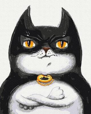 Картина за номерами Котик Бетмен ©Маріанна Пащук PBS53116 40х50 см Brushme