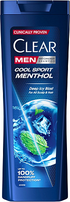 Шампунь CLEAR для мужчин ежедневный ледяная свежесть с ментолом 360 мл