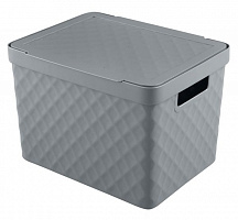 Ящик для хранения Heidrun 7084 Diamond 17,5 л серый 230x360x270 мм