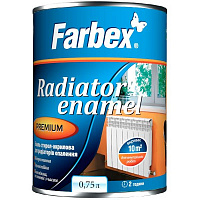 Эмаль Farbex для радиаторов отопления белый глянец 0,75л