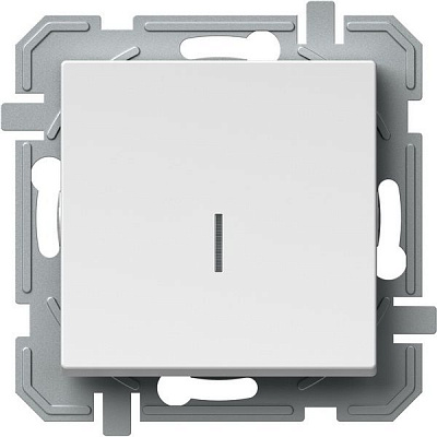 Выключатель одноклавишный TEM Logiq с подсветкой 10 А белый SQ10PWINXO-U