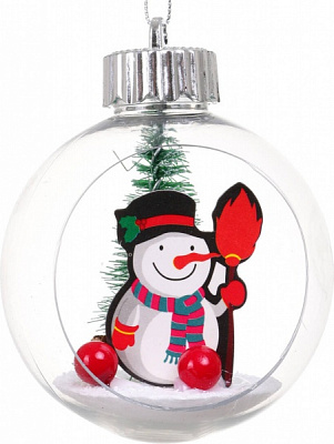 Декоративная подвеска Шар 8 см прозрачный HFB2161