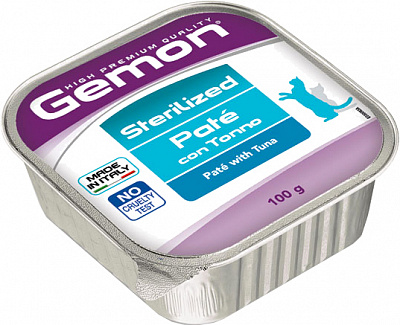 Корм для стерилізованих кішок GEMON Cat Wet Sterilized паштет із тунцем 100 г