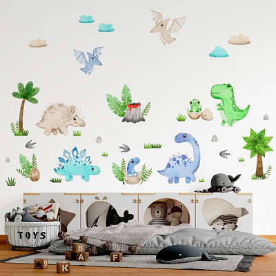 Стикеры-паттерны Lipastick Динозавры 120х80 см 7202102