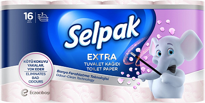 Туалетная бумага Selpak Extra белая трехслойная 16 шт.