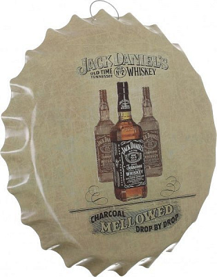 Декор настінний Кришка від пляшки жерстяна Jack d40